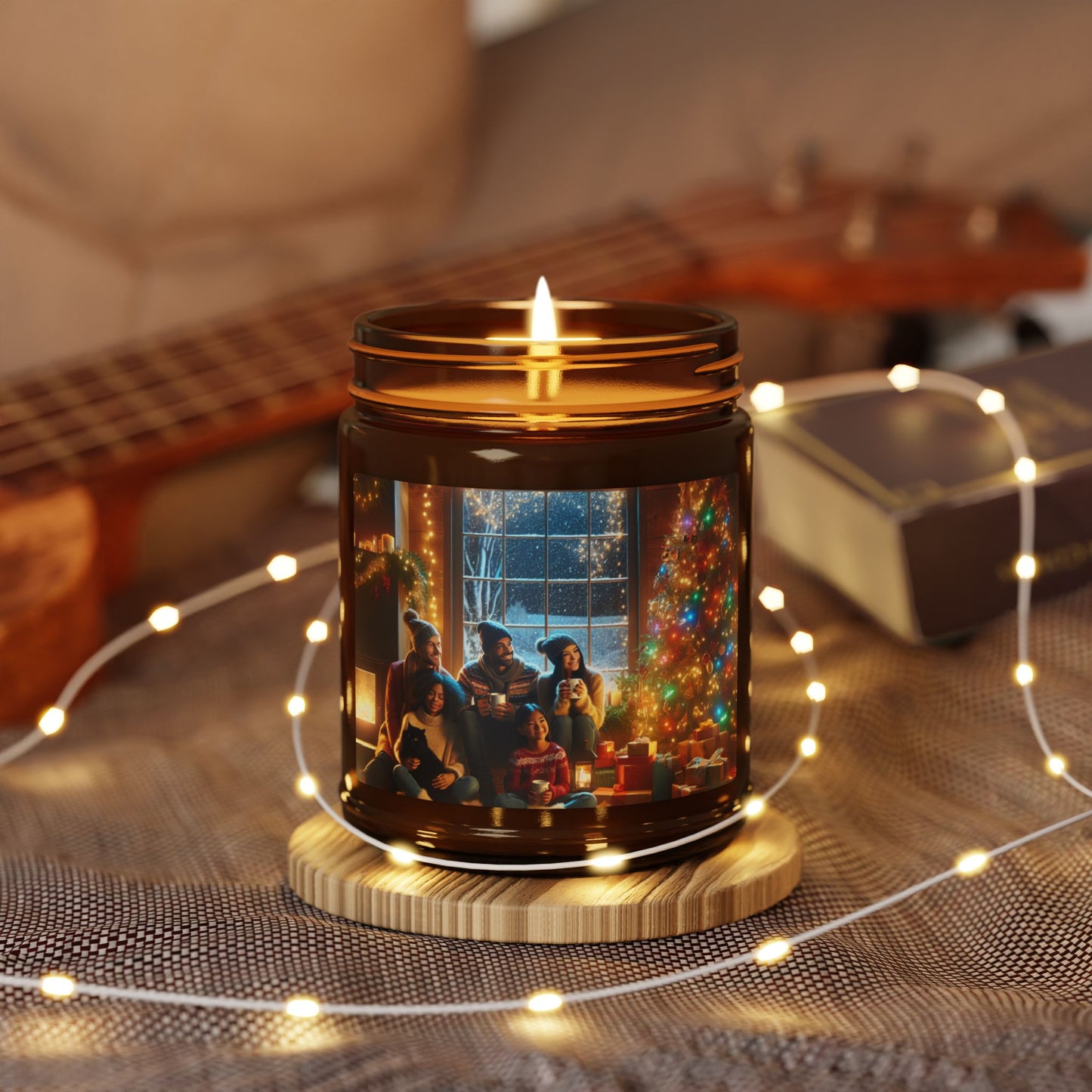 Cozy Holiday Scented Soy Candle | Perfect for Home Décor, Gifts, Christmas, Relaxation, Aromatherapy, Multi-Size Options