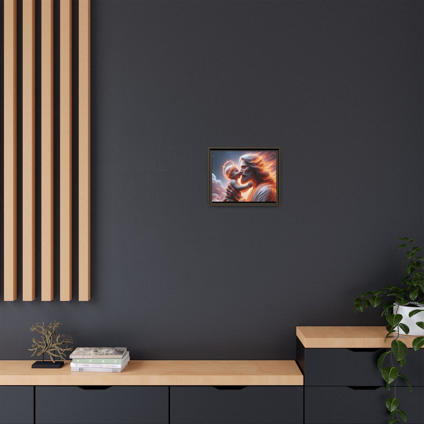 Framed Matte Spiritual Canvas Jesus Art, Religious Gift, Christian Art, Inspirational Home Decor. (Multiple sizes)