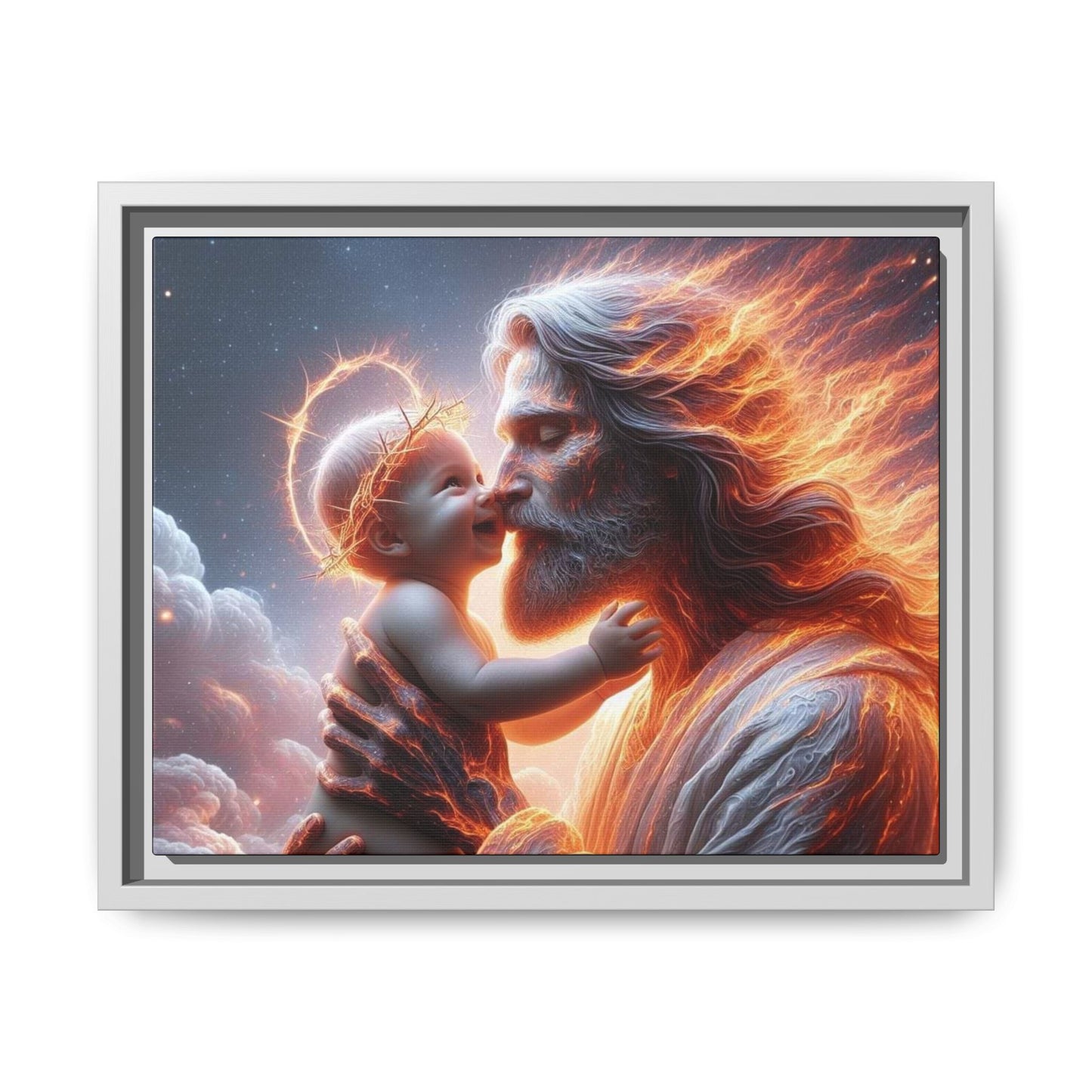 Framed Matte Spiritual Canvas Jesus Art, Religious Gift, Christian Art, Inspirational Home Decor. (Multiple sizes)