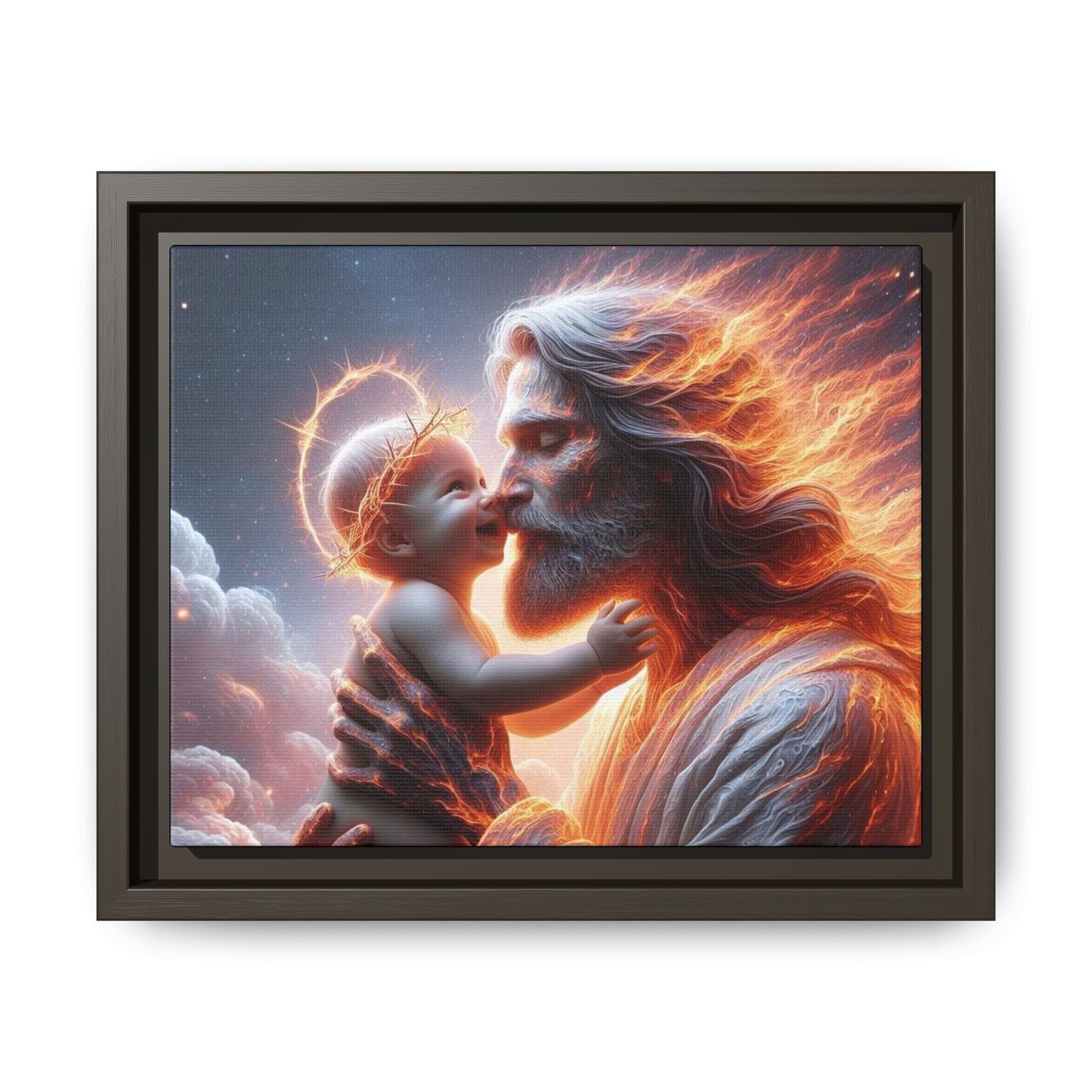 Framed Matte Spiritual Canvas Jesus Art, Religious Gift, Christian Art, Inspirational Home Decor. (Multiple sizes)