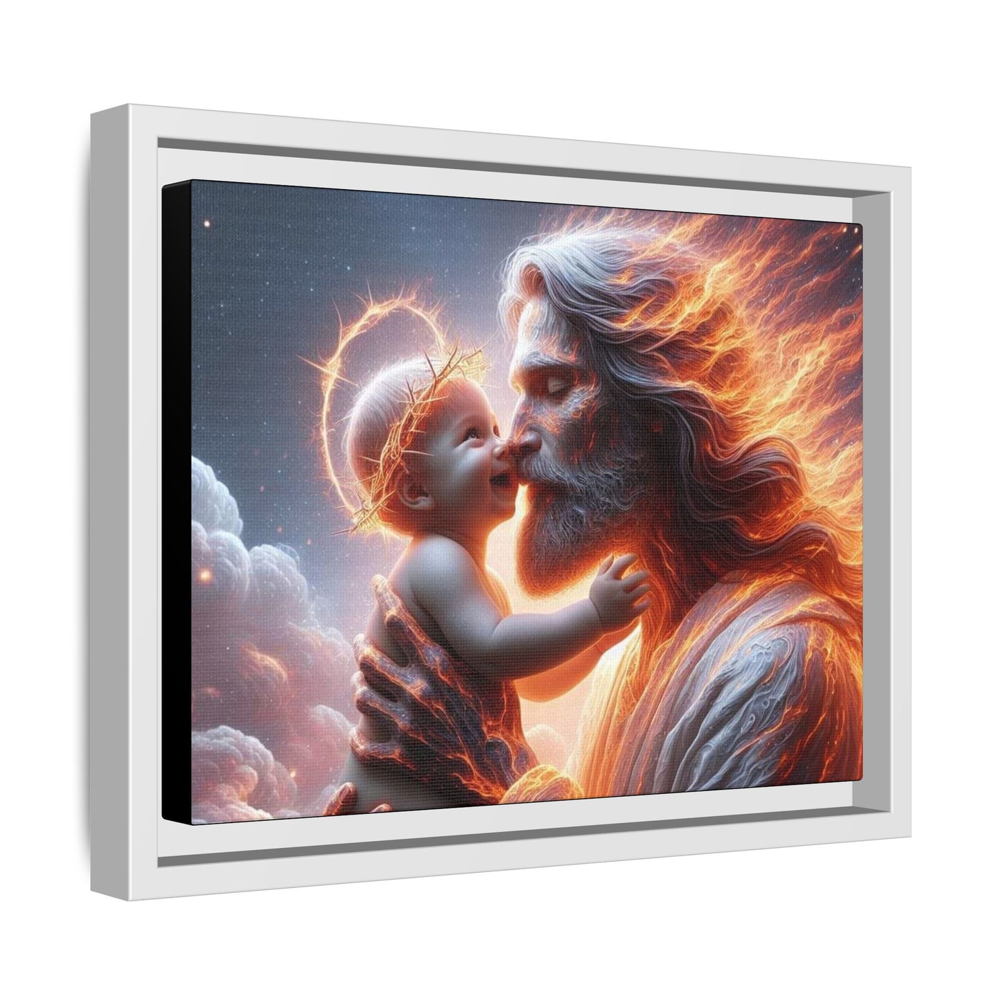 Framed Matte Spiritual Canvas Jesus Art, Religious Gift, Christian Art, Inspirational Home Decor. (Multiple sizes)