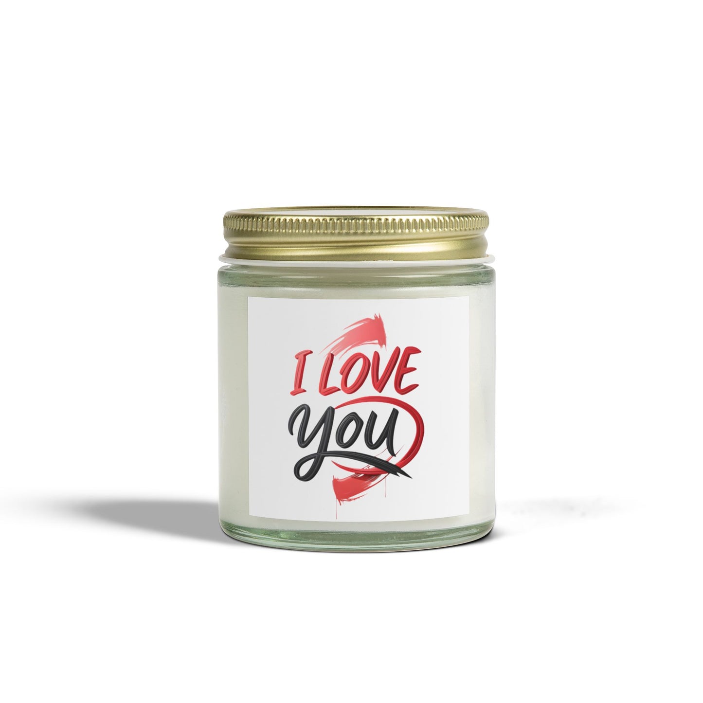 Romantic Scented Candles, Coconut Apricot Wax, I Love You Candle, Gift for Her, Wedding Favors, Home Decor, Anniversary Gift