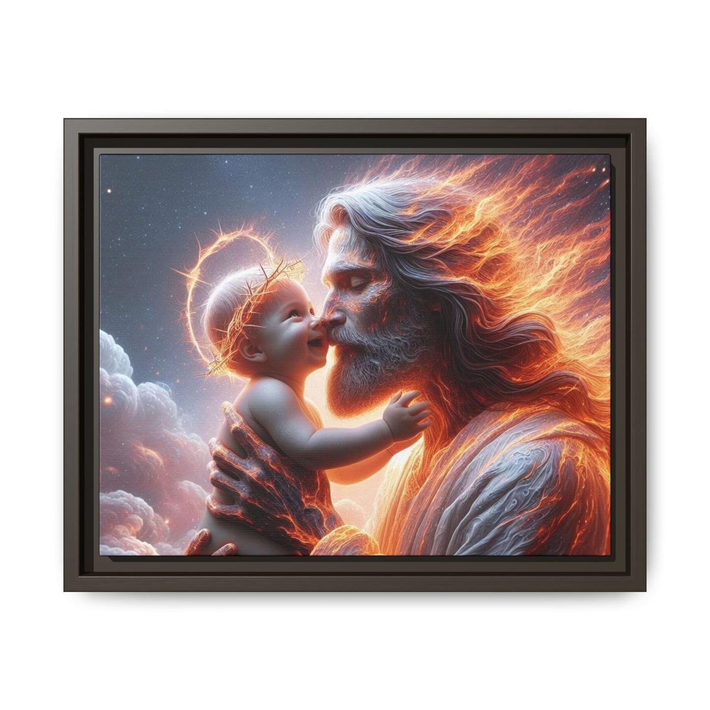 Framed Matte Spiritual Canvas Jesus Art, Religious Gift, Christian Art, Inspirational Home Decor. (Multiple sizes)