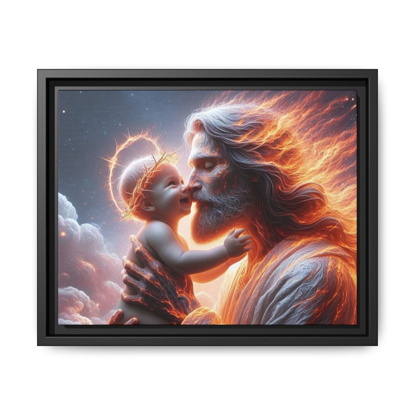 Framed Matte Spiritual Canvas Jesus Art, Religious Gift, Christian Art, Inspirational Home Decor. (Multiple sizes)