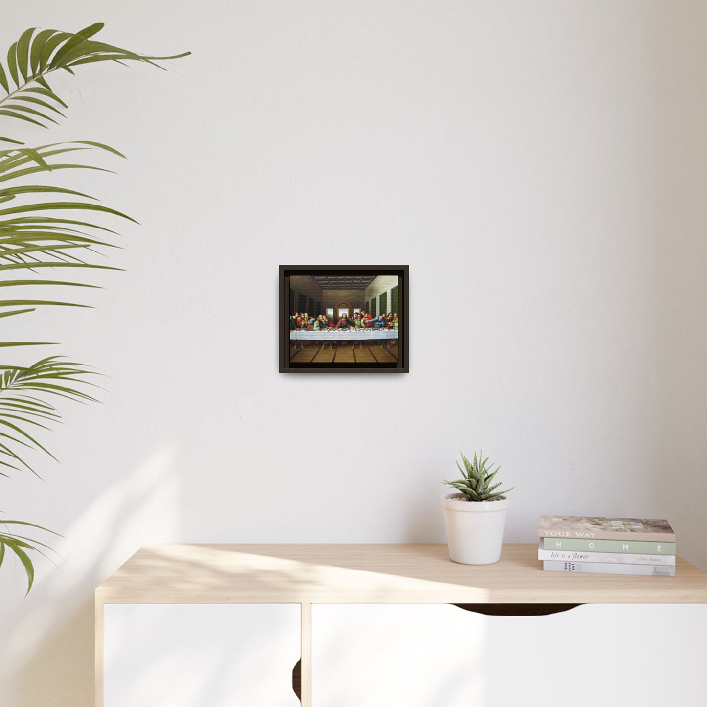 Framed Matte Canvas Last Supper Wall Art, Religious Home Gift Decor (Multiple sizes)