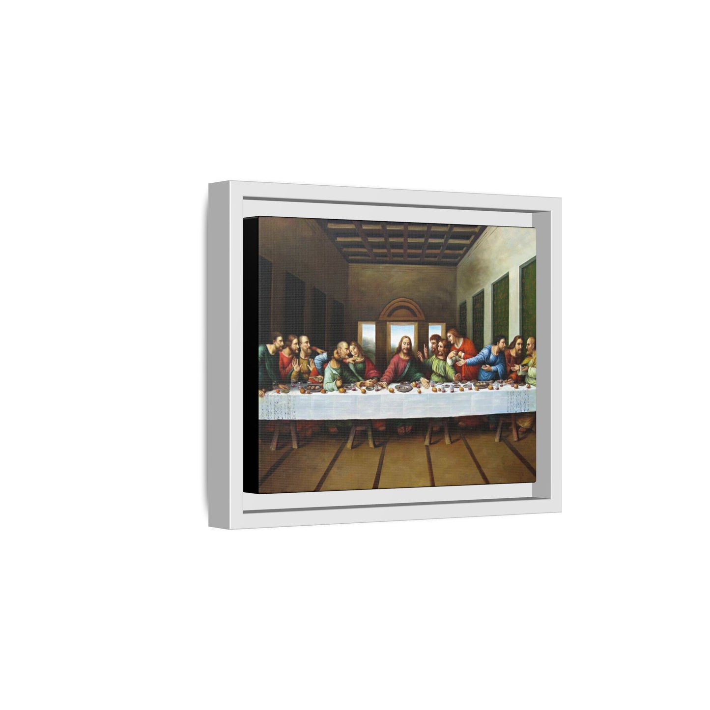 Framed Matte Canvas Last Supper Wall Art, Religious Home Gift Decor (Multiple sizes)