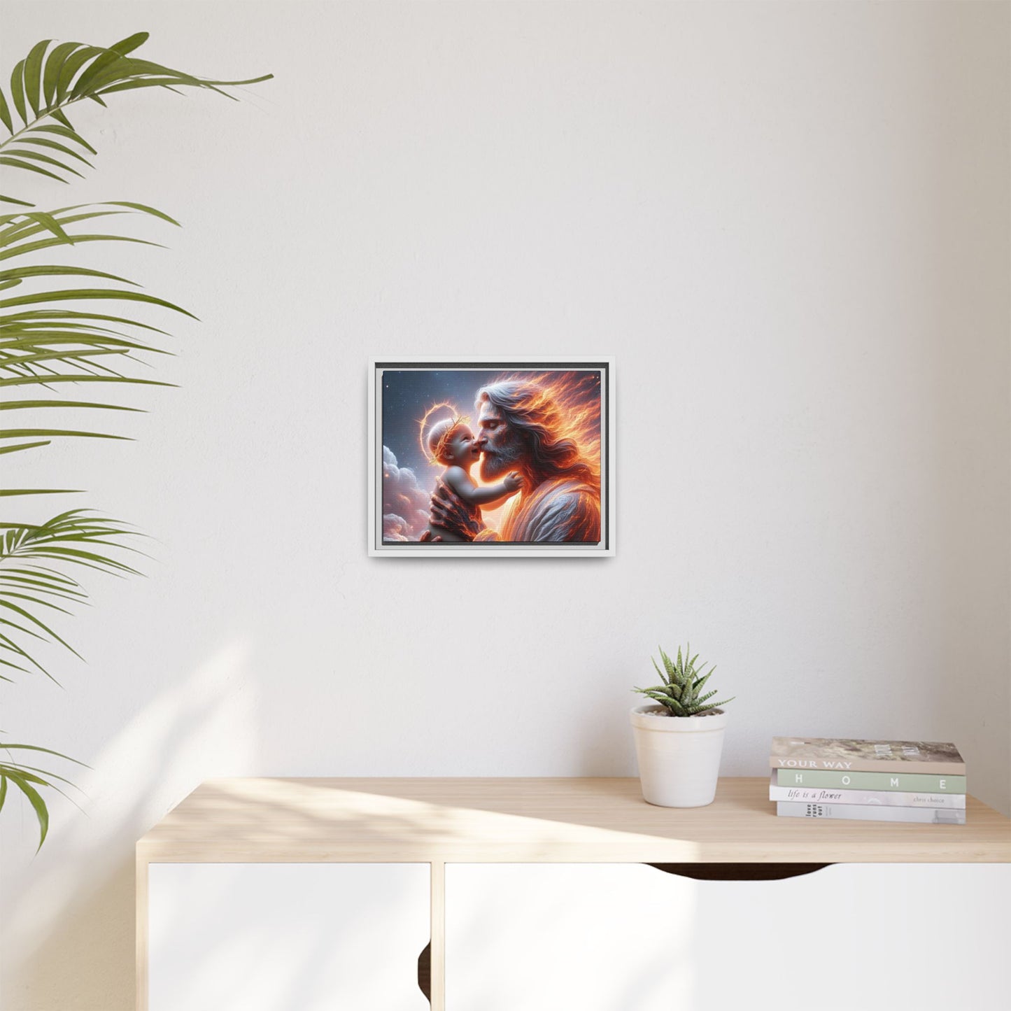 Framed Matte Spiritual Canvas Jesus Art, Religious Gift, Christian Art, Inspirational Home Decor. (Multiple sizes)