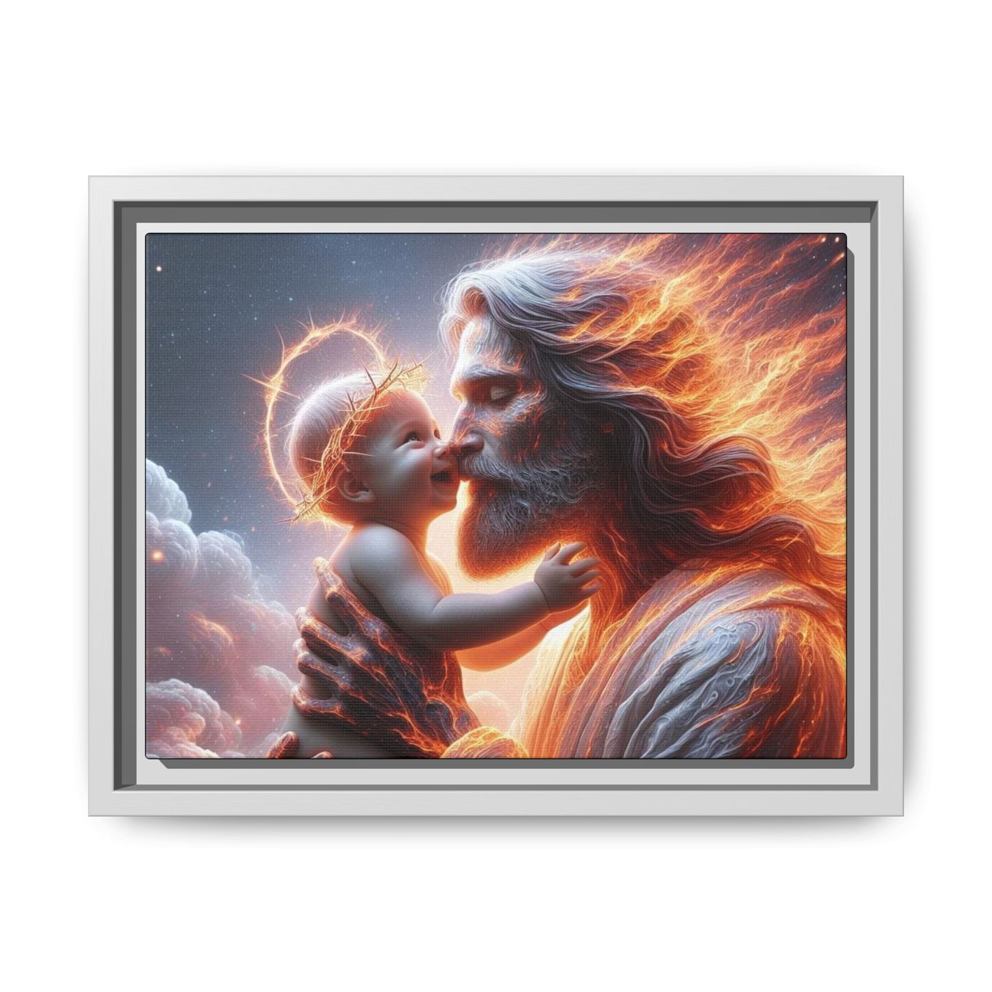 Framed Matte Spiritual Canvas Jesus Art, Religious Gift, Christian Art, Inspirational Home Decor. (Multiple sizes)