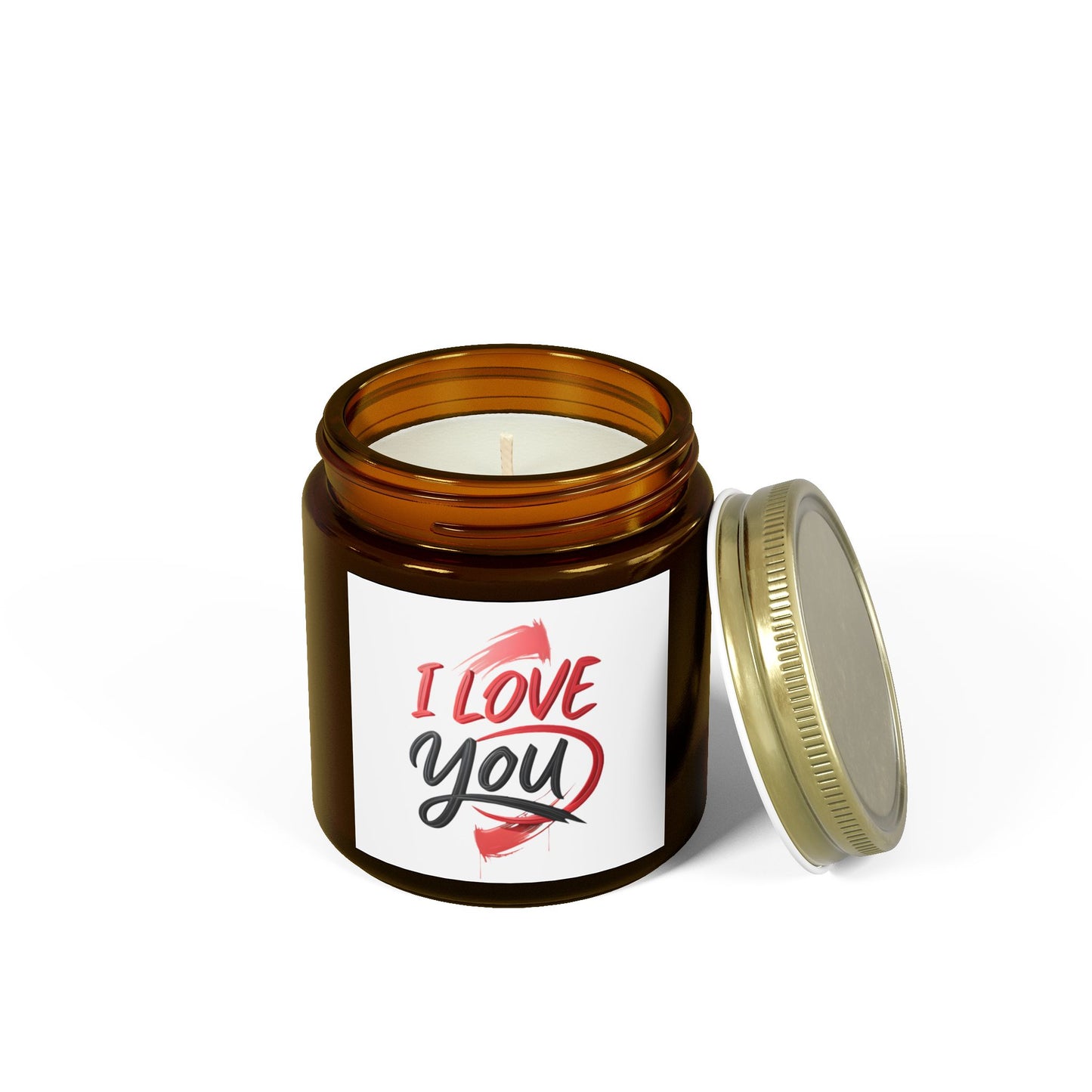 Romantic Scented Candles, Coconut Apricot Wax, I Love You Candle, Gift for Her, Wedding Favors, Home Decor, Anniversary Gift