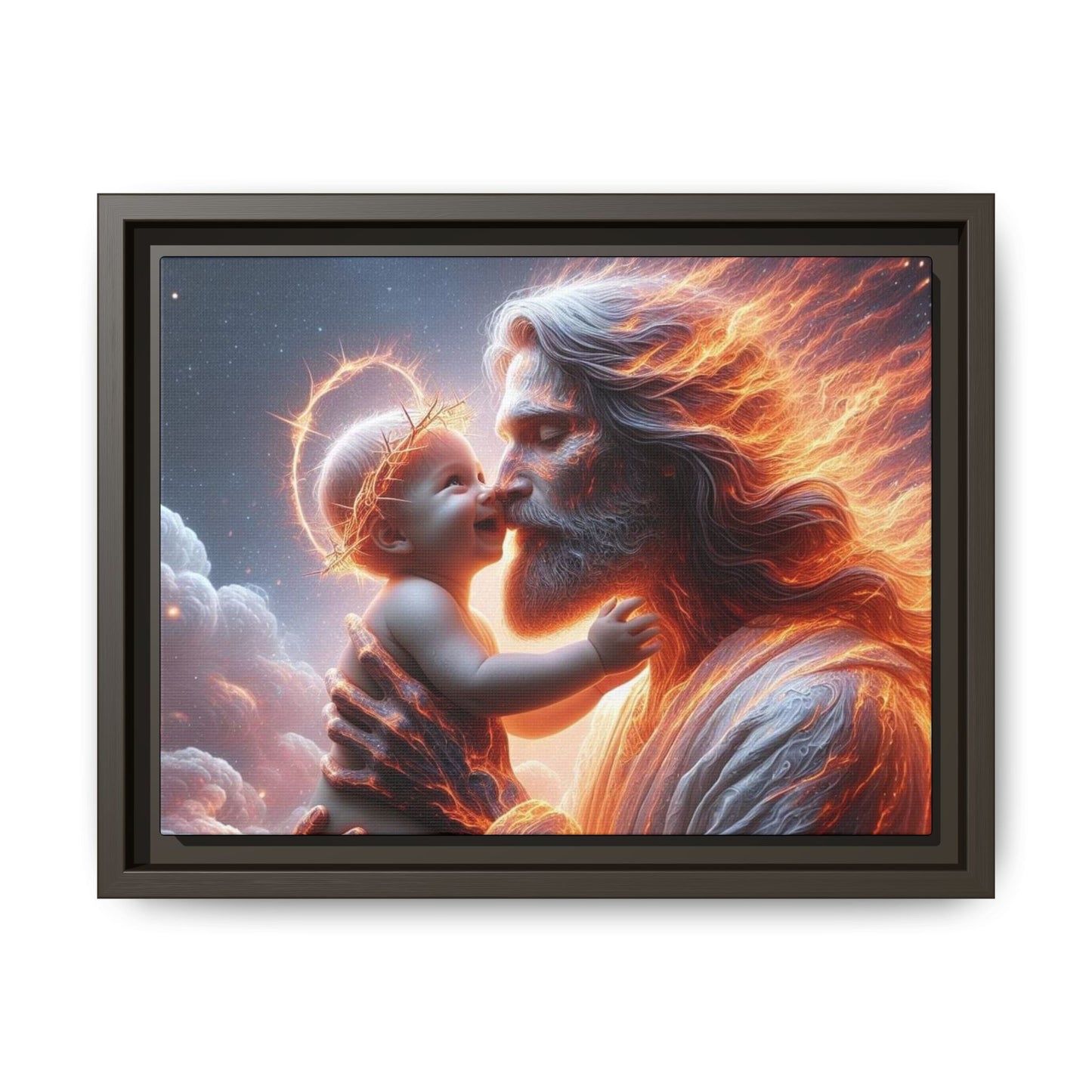 Framed Matte Spiritual Canvas Jesus Art, Religious Gift, Christian Art, Inspirational Home Decor. (Multiple sizes)