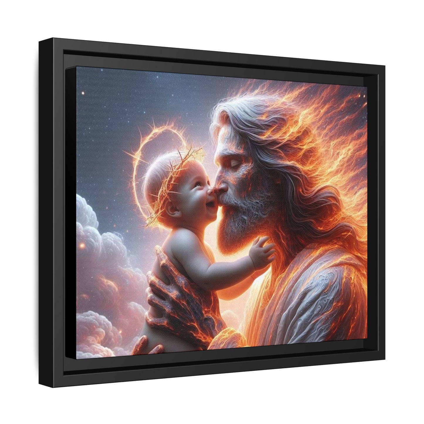 Framed Matte Spiritual Canvas Jesus Art, Religious Gift, Christian Art, Inspirational Home Decor. (Multiple sizes)