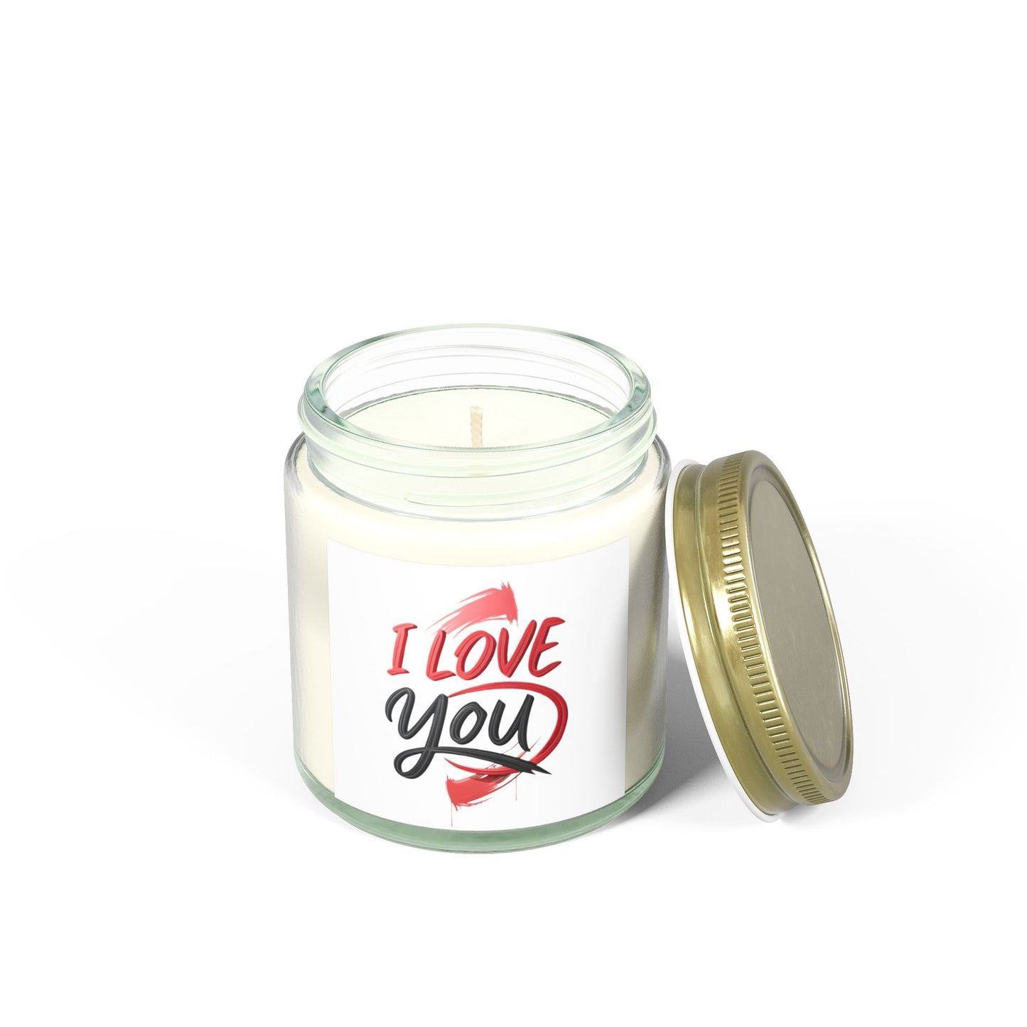 Romantic Scented Candles, Coconut Apricot Wax, I Love You Candle, Gift for Her, Wedding Favors, Home Decor, Anniversary Gift