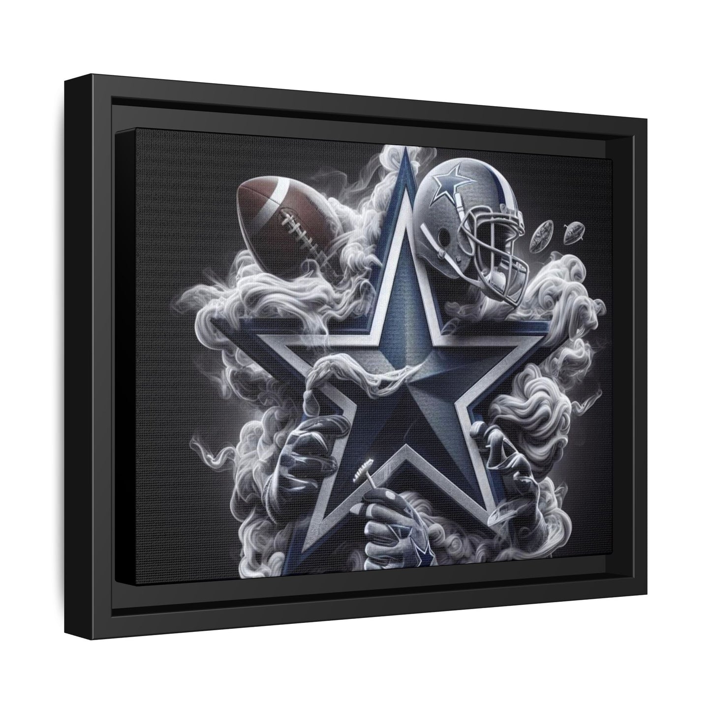 Framed Matte Dallas Cowboys Canvas, Sports Decor, Football Fan Gift 12" x 9" (Horizontal)