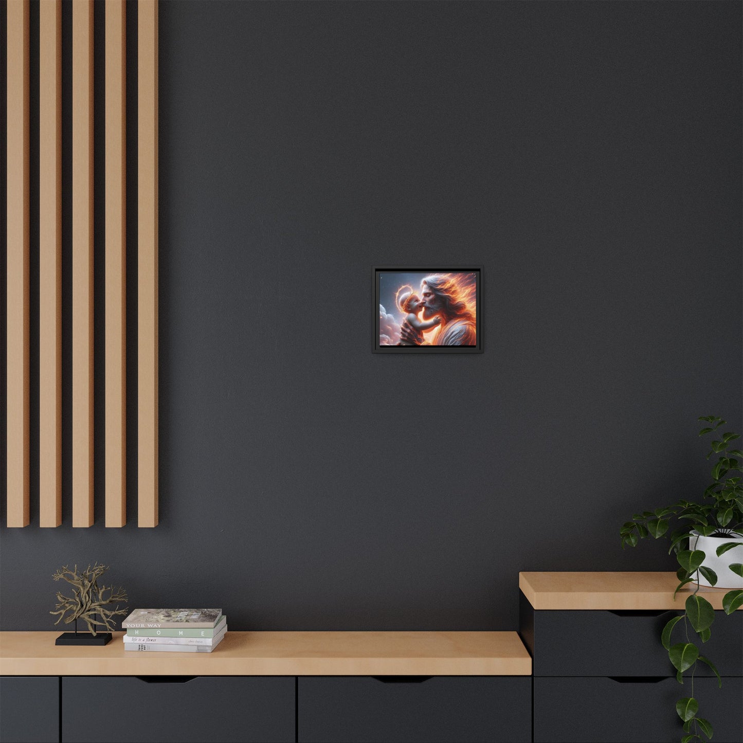 Framed Matte Spiritual Canvas Jesus Art, Religious Gift, Christian Art, Inspirational Home Decor. (Multiple sizes)