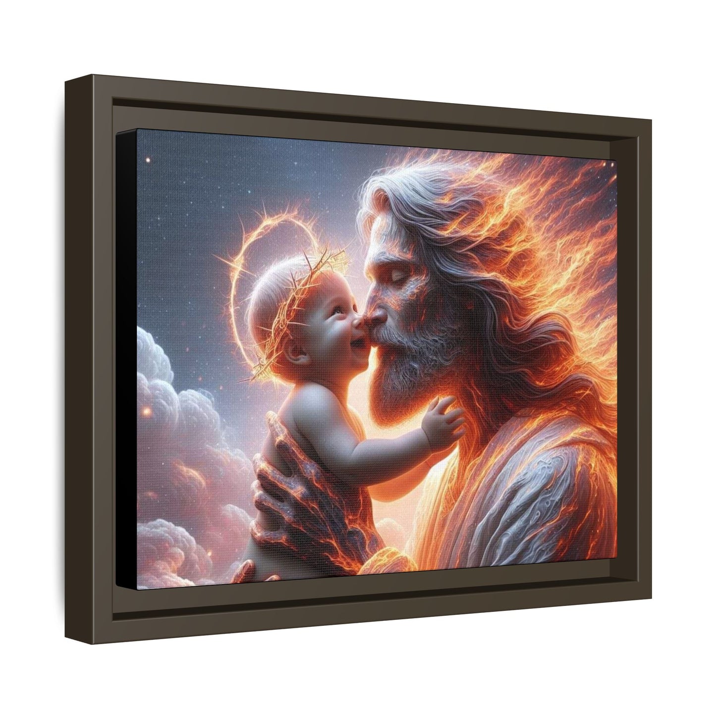 Framed Matte Spiritual Canvas Jesus Art, Religious Gift, Christian Art, Inspirational Home Decor. (Multiple sizes)