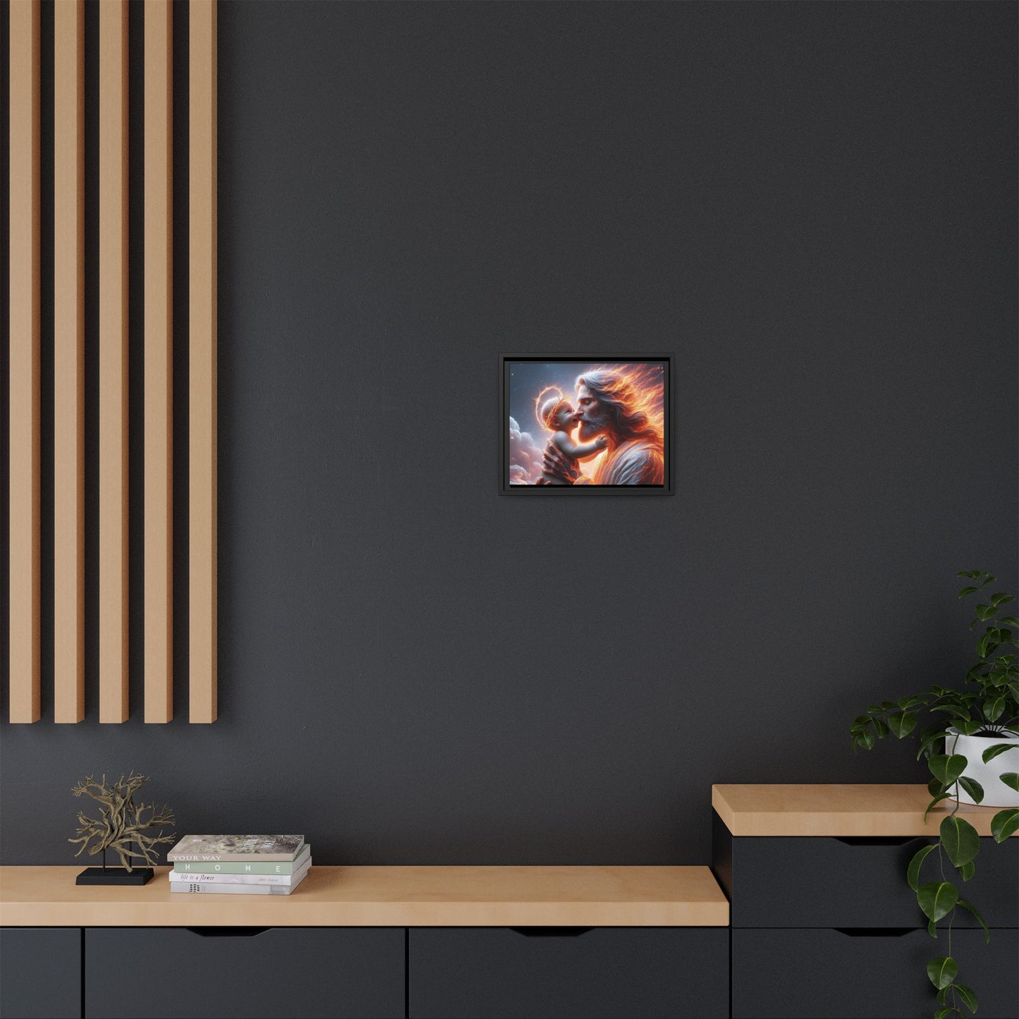 Framed Matte Spiritual Canvas Jesus Art, Religious Gift, Christian Art, Inspirational Home Decor. (Multiple sizes)