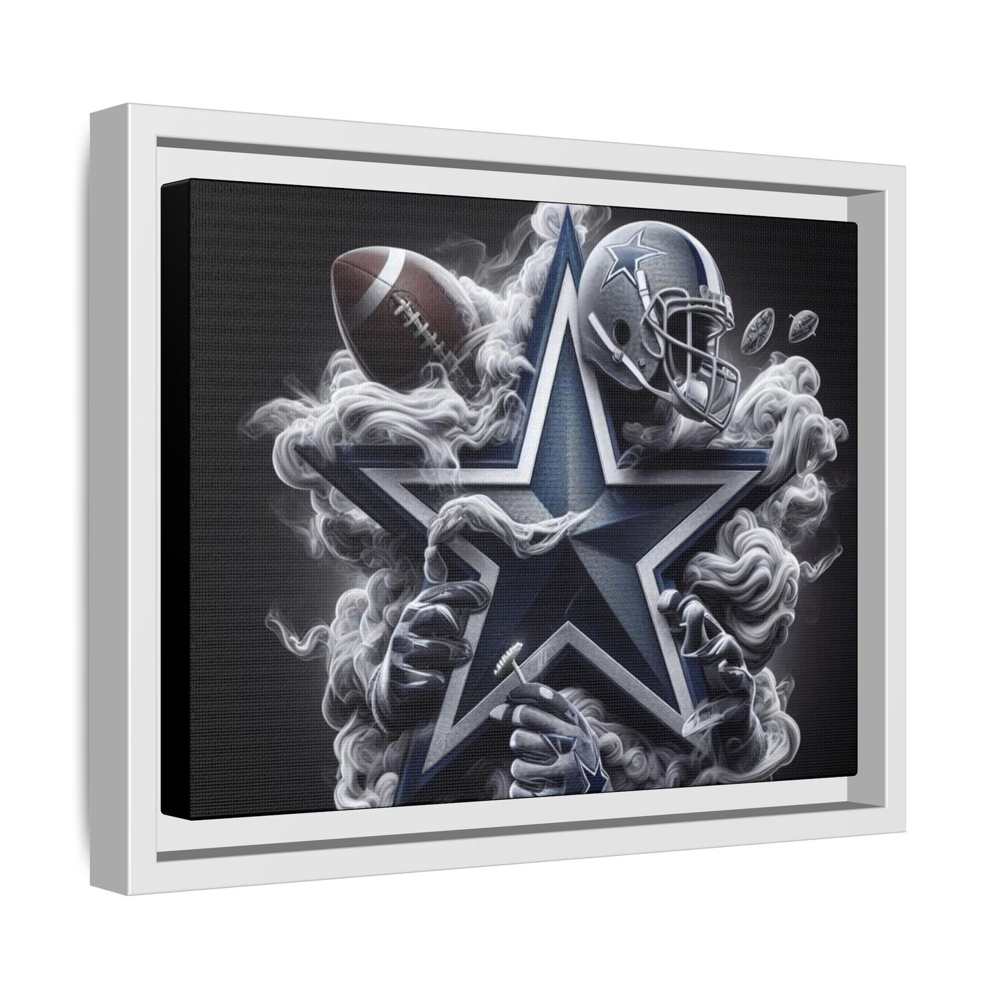 Framed Matte Dallas Cowboys Canvas, Sports Decor, Football Fan Gift 12" x 9" (Horizontal)