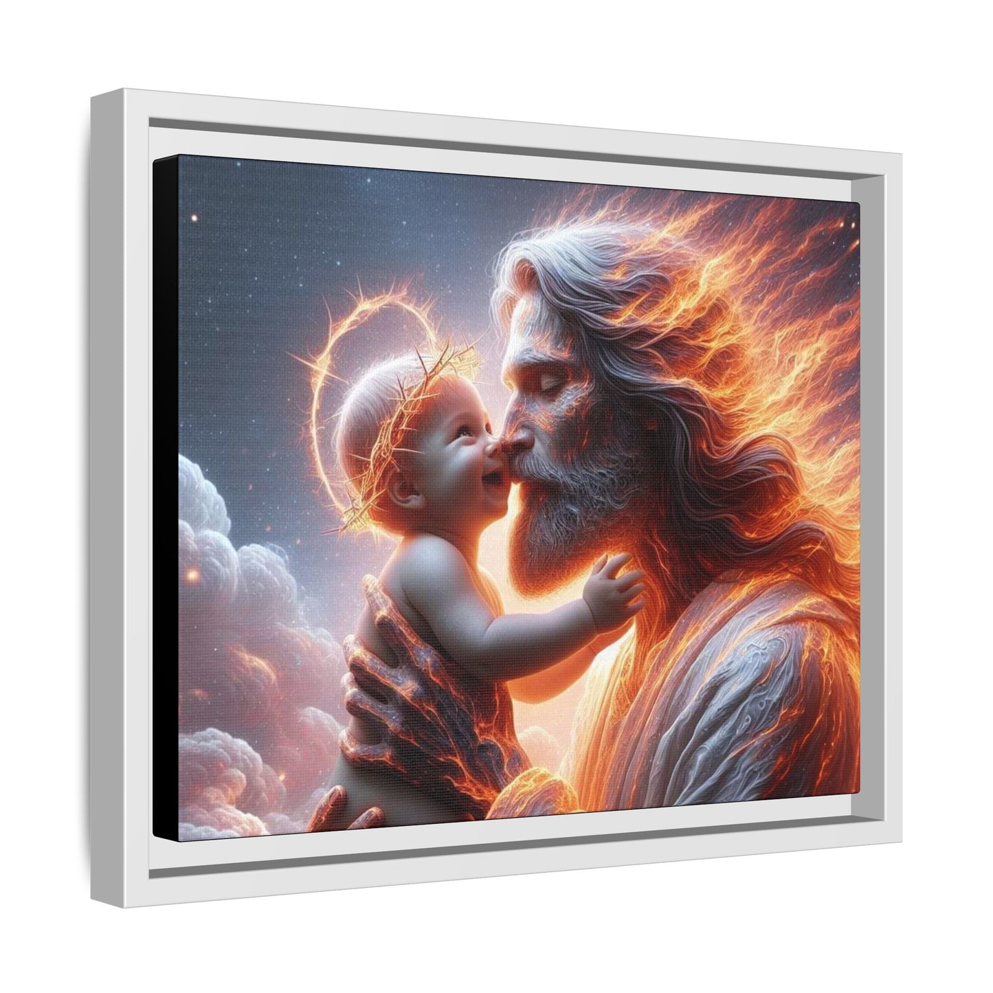 Framed Matte Spiritual Canvas Jesus Art, Religious Gift, Christian Art, Inspirational Home Decor. (Multiple sizes)