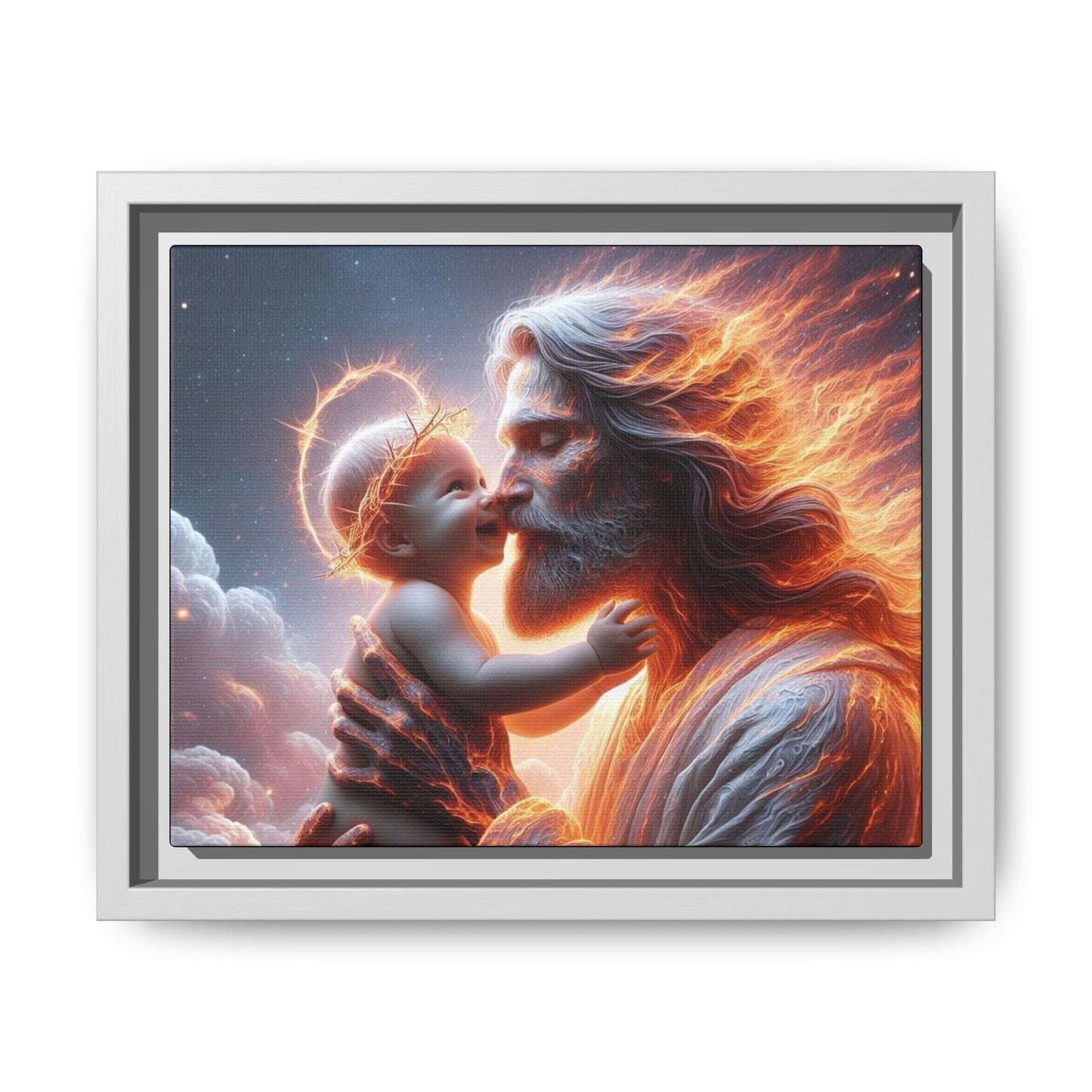 Framed Matte Spiritual Canvas Jesus Art, Religious Gift, Christian Art, Inspirational Home Decor. (Multiple sizes)