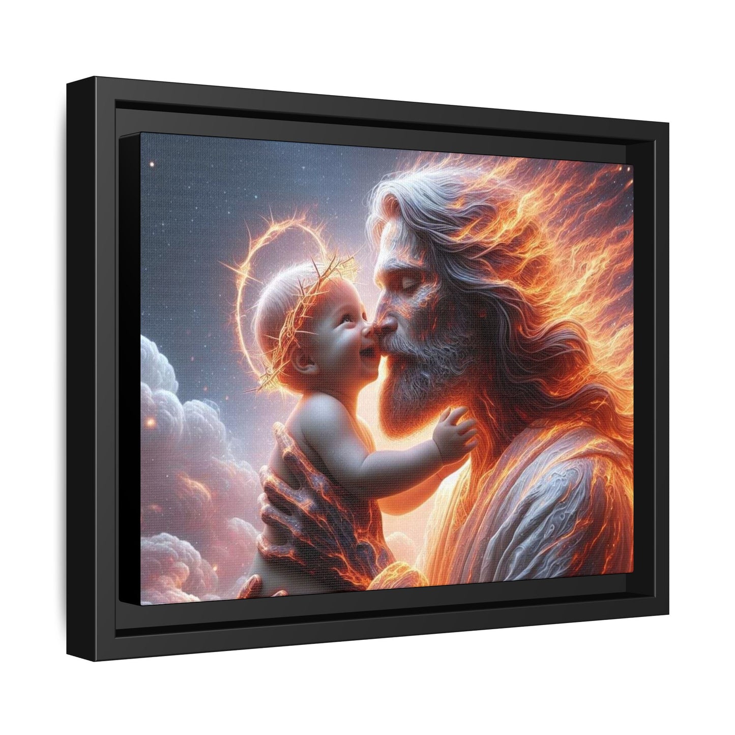 Framed Matte Spiritual Canvas Jesus Art, Religious Gift, Christian Art, Inspirational Home Decor. (Multiple sizes)