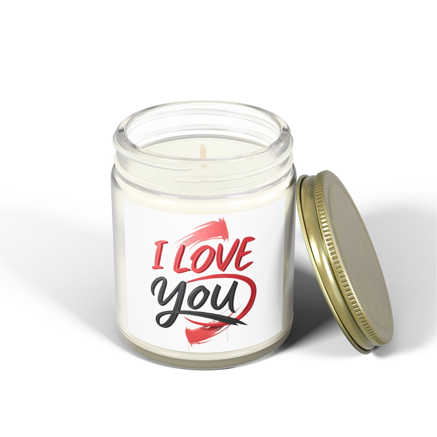 Romantic Scented Candles, Coconut Apricot Wax, I Love You Candle, Gift for Her, Wedding Favors, Home Decor, Anniversary Gift