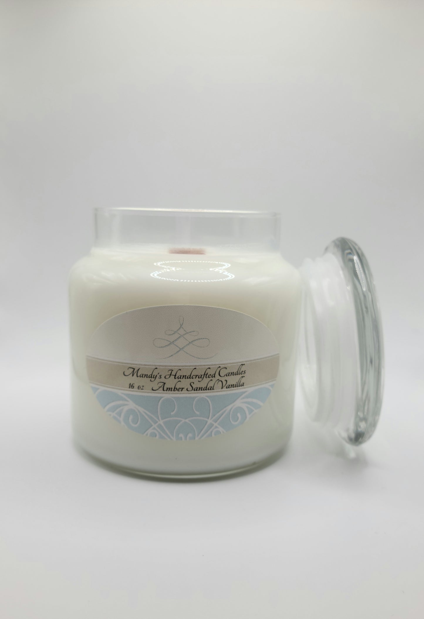 16 oz Clear Glass Candle