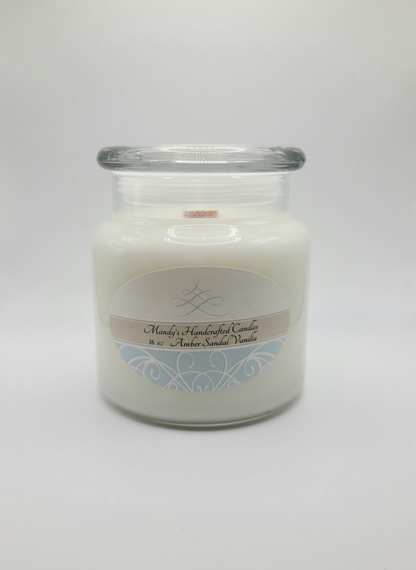 16 oz Clear Glass Candle