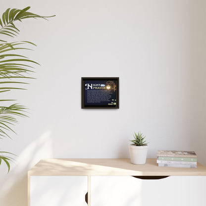 Framed Matte Canvas Night Prayer Art, Home Decor, Gift (Multiple sizes)