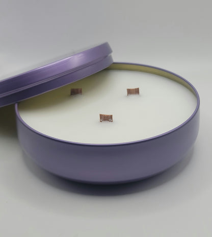 Elegant 16 oz Purple Tin Candles