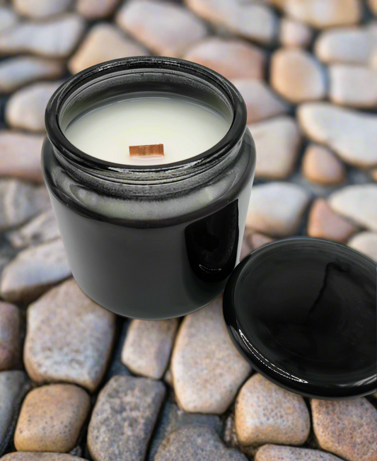 Black Glass Candles 16 oz