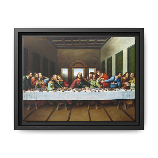Framed Matte Canvas Last Supper Wall Art, Religious Home Gift Decor (Multiple sizes)