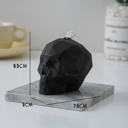 Modern home decoration geometric skull scented candle table decoration and accessories Halloween decorative aromatic candles