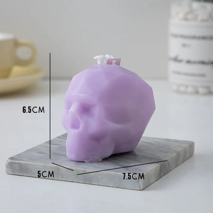 Modern home decoration geometric skull scented candle table decoration and accessories Halloween decorative aromatic candles