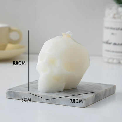 Modern home decoration geometric skull scented candle table decoration and accessories Halloween decorative aromatic candles