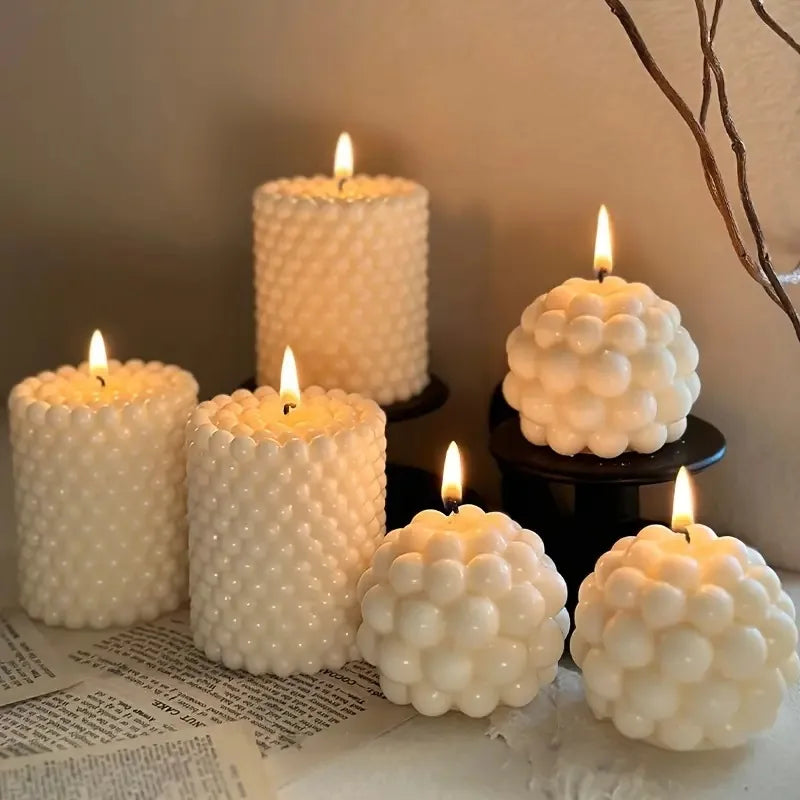 1PC Candle Geometric Column, Decorative Centerpiece, Birthday, Best friend Gift, Cute Aromatherapy Home Decoration