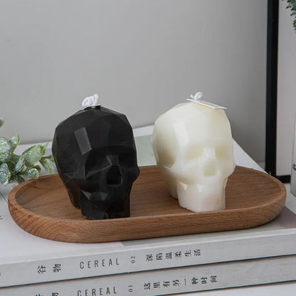 Modern home decoration geometric skull scented candle table decoration and accessories Halloween decorative aromatic candles
