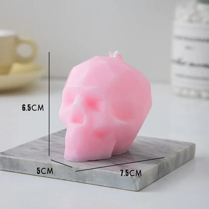 Modern home decoration geometric skull scented candle table decoration and accessories Halloween decorative aromatic candles