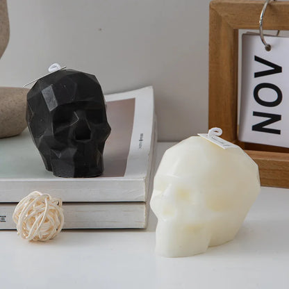 Modern home decoration geometric skull scented candle table decoration and accessories Halloween decorative aromatic candles