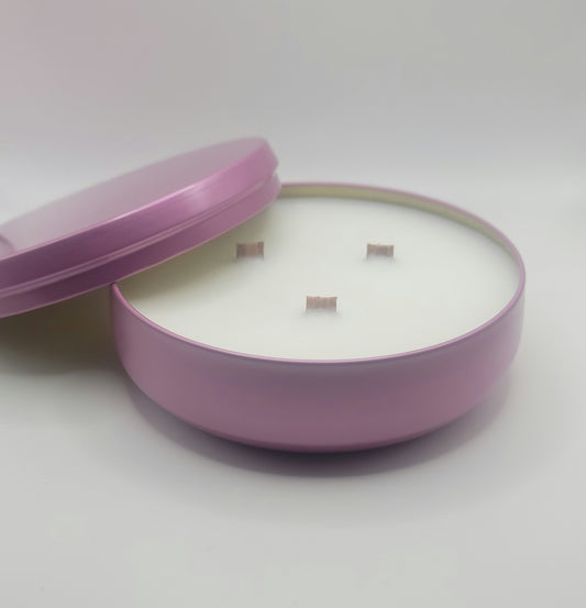 Elegant 16 oz Pink Tin Candles
