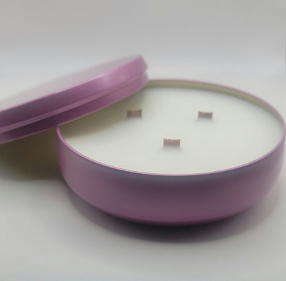Elegant 16 oz Pink Tin Candles