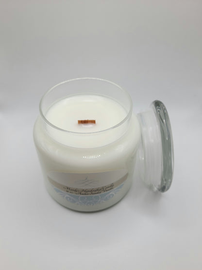 16 oz Glass Candle with Crackling Wooden Wick