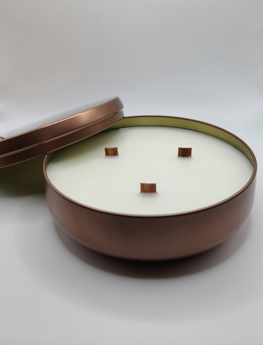 Elegant 16 oz Copper Tin Candles