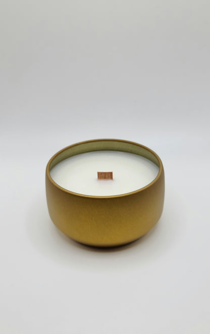 Elegant Gold 4 oz Tin Candles